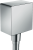 HansGrohe FixFit przyłącze węża Square z zaworem zwrotnym, chrom 26455000