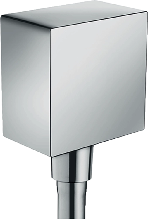 HansGrohe FixFit przyłącze węża Square z zaworem zwrotnym, chrom 26455000