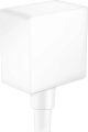 HansGrohe FixFit przyłącze węża Square z zaworem zwrotnym, biały mat 26455700