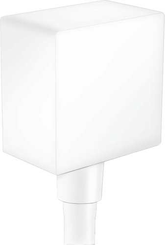 HansGrohe FixFit przyłącze węża Square z zaworem zwrotnym, biały mat 26455700