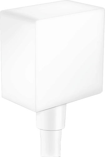 HansGrohe FixFit przyłącze węża Square z zaworem zwrotnym, biały mat 26455700
