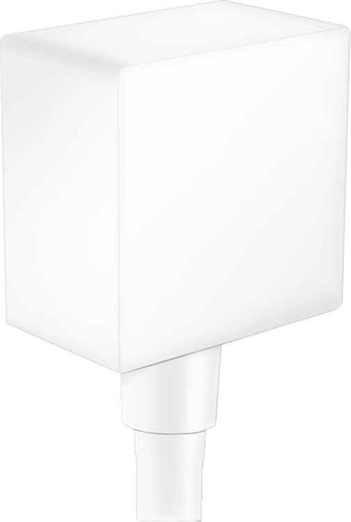 HansGrohe FixFit przyłącze węża Square z zaworem zwrotnym, biały mat 26455700