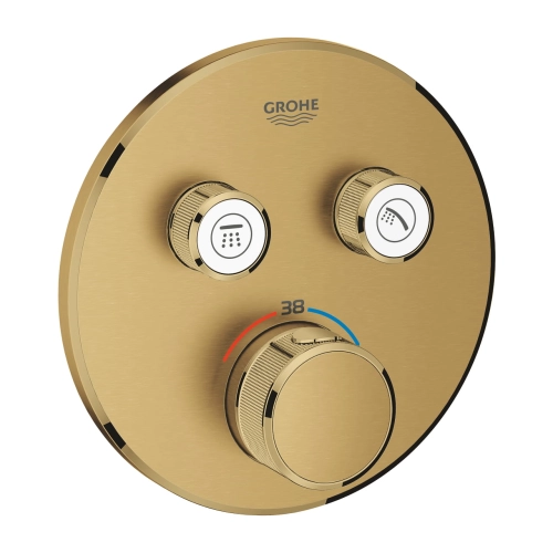 Grohe Grohtherm SmartControl bateria termostatyczna do obsługi 2 wyjść, element zewnętrzny, brushed cool sunrise 29119GN0.jpg