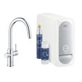 Grohe Blue Home zestaw startowy z wylewką w kształcie C, wylewka wyciągana, chrom 31541000