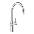 Grohe Blue Home zestaw startowy z wylewką w kształcie C, wylewka wyciągana, chrom 31541000
