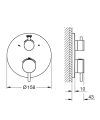 Grohe Atrio termostatyczna bateria do obsługi dwóch odbiorników, element zewnetrzny, brushed hard graphite 24135AL3
