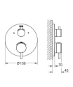 Grohe Atrio termostatyczna bateria do obsługi dwóch odbiorników, element zewnetrzny, brushed hard graphite 24135AL3