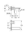 Grohe Lineare M-size bateria umywalkowa podtynkowa, element zewnętrzny, brushed hard graphite 19409AL1