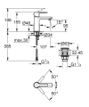 Grohe Lineare XS-size bateria umywalkowa sztorcowa, brushed hard graphite 23791AL1