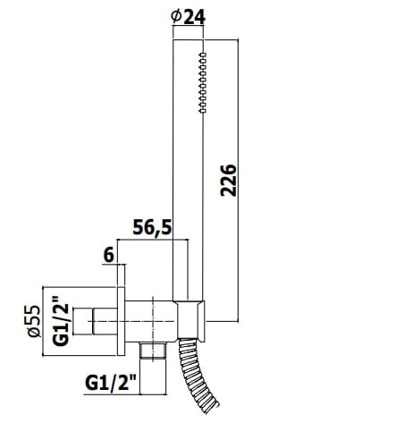 Paffoni Stick komplet wannowy podtynkowy, wylewka 175mm SK015ZWW