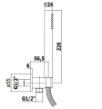Paffoni Stick komplet wannowy podtynkowy, wylewka 245mm SK015ZWW245