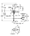 Grohe Lineare S-size bateria bidetowa, stal nierdzewna 33848DC1