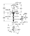 Grohe Lineare L-size bateria umywalkowa sztorcowa, chrom 23296001