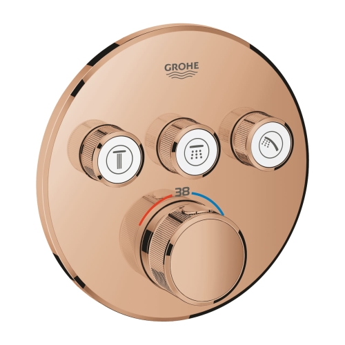 Grohe Grohtherm SmartControl bateria termostatyczna do obsługii 3 wyjść, element zewnętrzny, warm sunset 29121DA0