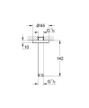 Grohe Rainshower przepust stropowy 142mm, chrom 28724000
