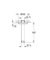 Grohe Rainshower przepust stropowy 142mm, chrom 28724000