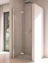 Sanswiss Solino SOLF1 drzwi dwuczęściowe składane 70cm(68-70cm), lewe, profile srebrny połysk, szkło bezbarwne SOLF1G0705007