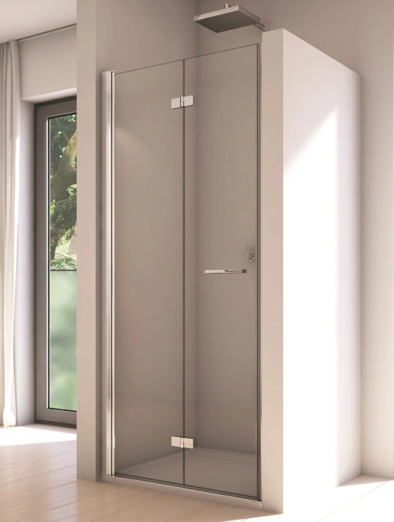 Sanswiss Solino drzwi dwuczęściowe składane 70cm(68-70cm), lewe, profile srebrny połysk, szkło bezbarwne SOLF1G0705007.jpg