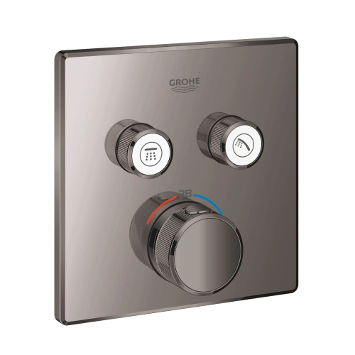Grohe Grohtherm SmartControl Cube bateria termostatyczna do obsługii 2 wyjść, element zewnętrzny, hard graphite 29124A00