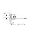 Grohe Eurocube wylewka wannowa, stal nierdzewna 13303DC0