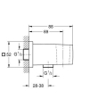 Grohe Euphoria Cube kolanko przyłączeniowe ścienne, stal nierdzewna 26370DC0