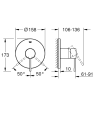 Grohe Essence bateria prysznicowa podtynkowa, element zewnętrzny, cool sunrise 24057GL1