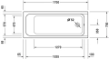 Wanna prostokątna 170x70cm D-code Duravit 700098000000000