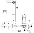 Paffoni Effe bateria umywalkowa podtynkowa, wylewka 150 mm, chrom EF104CR70