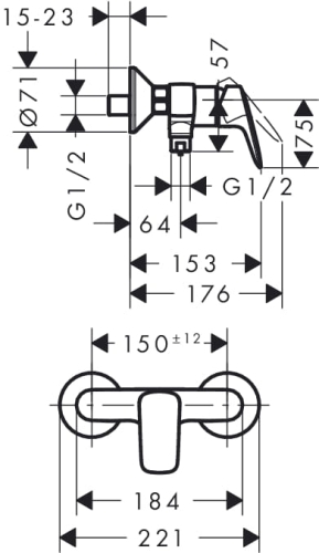HansGrohe Logis bateria prysznicowa 71600000