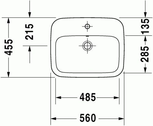 Duravit Durastyle umywalka blatowa 56x45,5cm 0374560000