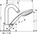 HansGrohe Logis bateria wannowa 3-otw. element zewnętrzny 71310000