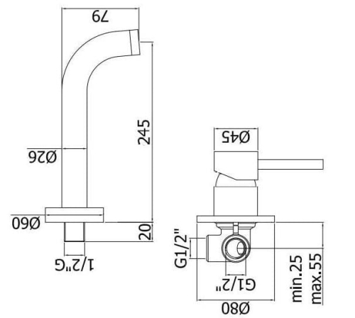Bateria zlewozmywakowa Stick Paffoni SK184CR