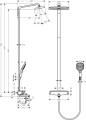 HansGrohe Raindance Select 360 komplet prysznicowy do wanny, chrom 27113000