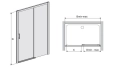Sanplast Free Zone drzwi przesuwne 160cm (157-160,4cm) prawe D2P/FREEZONE-160 W0 sb 600-271-3240-38-401