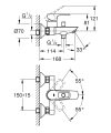 Grohe BauLoop bateria wannowa ścienna 23602001