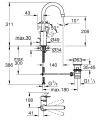 Grohe BauLoop L-size bateria umywalkowa z obrotową wylewką 23763001