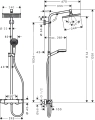 HansGrohe Crometta EcoSmart E 240 1jet komplet prysznicowy 27281000