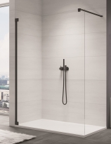 Ronal Cadura Black Line ścianka Walk-in 80cm, profil czarny mat, szkło bezbarwne CAT40800607