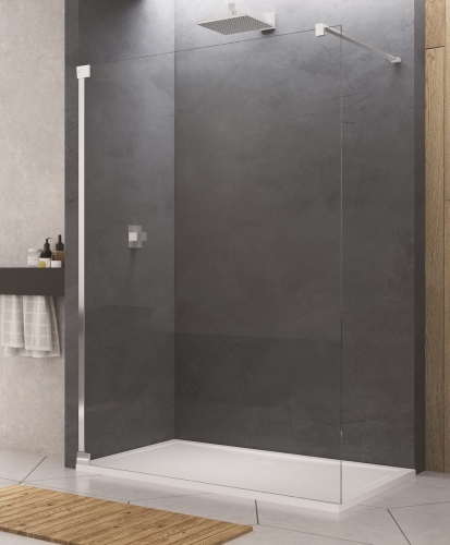 Sanswiss Cadura ścianka Walk-in 100cm, profil srebrny połysk, szkło bezbarwne CAT41005007