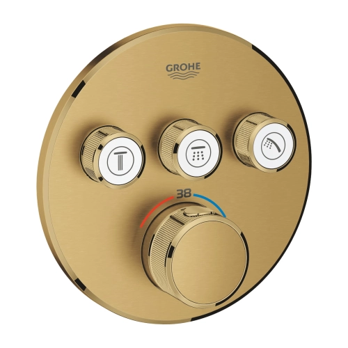 Grohe Grohtherm SmartControl bateria termostatyczna do obsługii 3 wyjść, element zewnętrzny, brushed cool sunrise 29121GN0