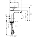 HansGrohe Metris E2 ComfortZone 110 bateria umywalkowa 31080000 