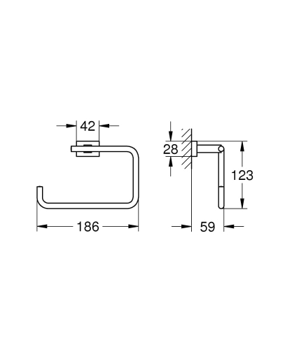 Grohe Essentials Cube wieszak na ręcznik, chrom 40510001