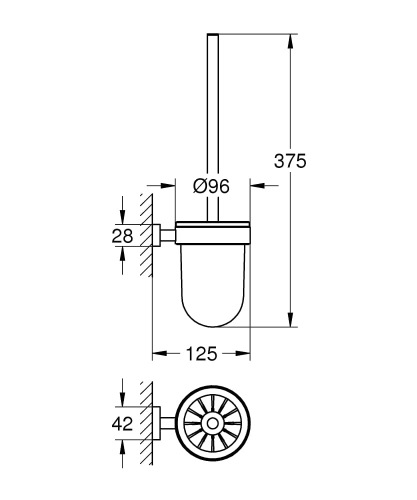Grohe Essentials Cube szczotka toaletowa, stal nierdzewna 40513DC1
