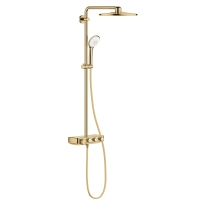 GROHE Grohtherm Euphoria SmartControl System 310 komplet prysznicowy z termostatem do montażu ściennego, złoty połysk - cool sunrise 26507GL0