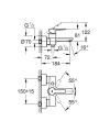 Grohe Lineare bateria wannowa ścienna, chrom, 33849001