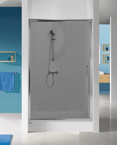 Sanplast TX5b drzwi przesuwne 110cm (107-110,4cm) D2/TX5b-110, profil srebrny mat, szkło GY, 600-271-1130-39-501