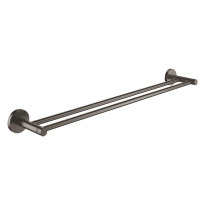 GROHE Essentials wieszak na ręcznik, podwójny, L-600mm, grafitowy szczotkowany - brushed hard graphite 40802AL1