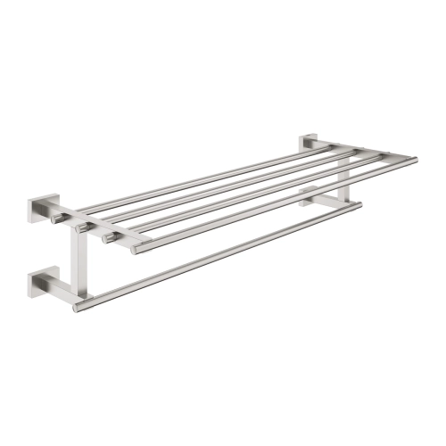 Grohe Essentials Cube półka z wieszakiem na ręcznik, stal nierdzewna 40512DC1