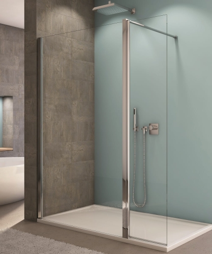 Sanswiss Walk-In Top-Line S ścianka stała 100cm+ ścianka ruchoma 40cm, profile srebrny połysk, szkło bezbarwne TOPF210005007+BTK3204005007