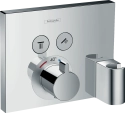 HansGrohe ShowerSelect bateria prysznicowa z termostatem do 2 odbiorników, element zewnętrzny, 15765000